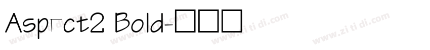 Aspect2 Bold字体转换